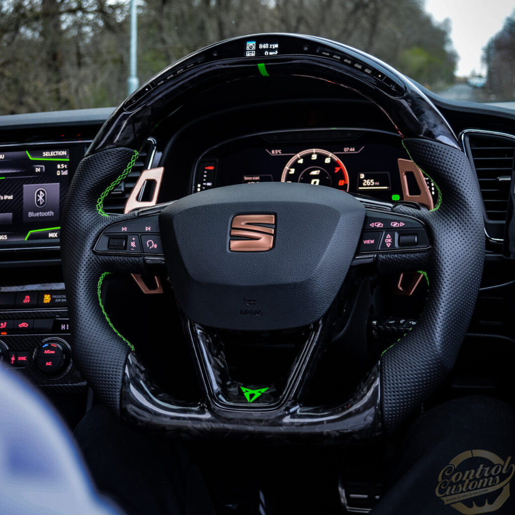 Seat Leon Led Display Forged Carbon Steering Wheel