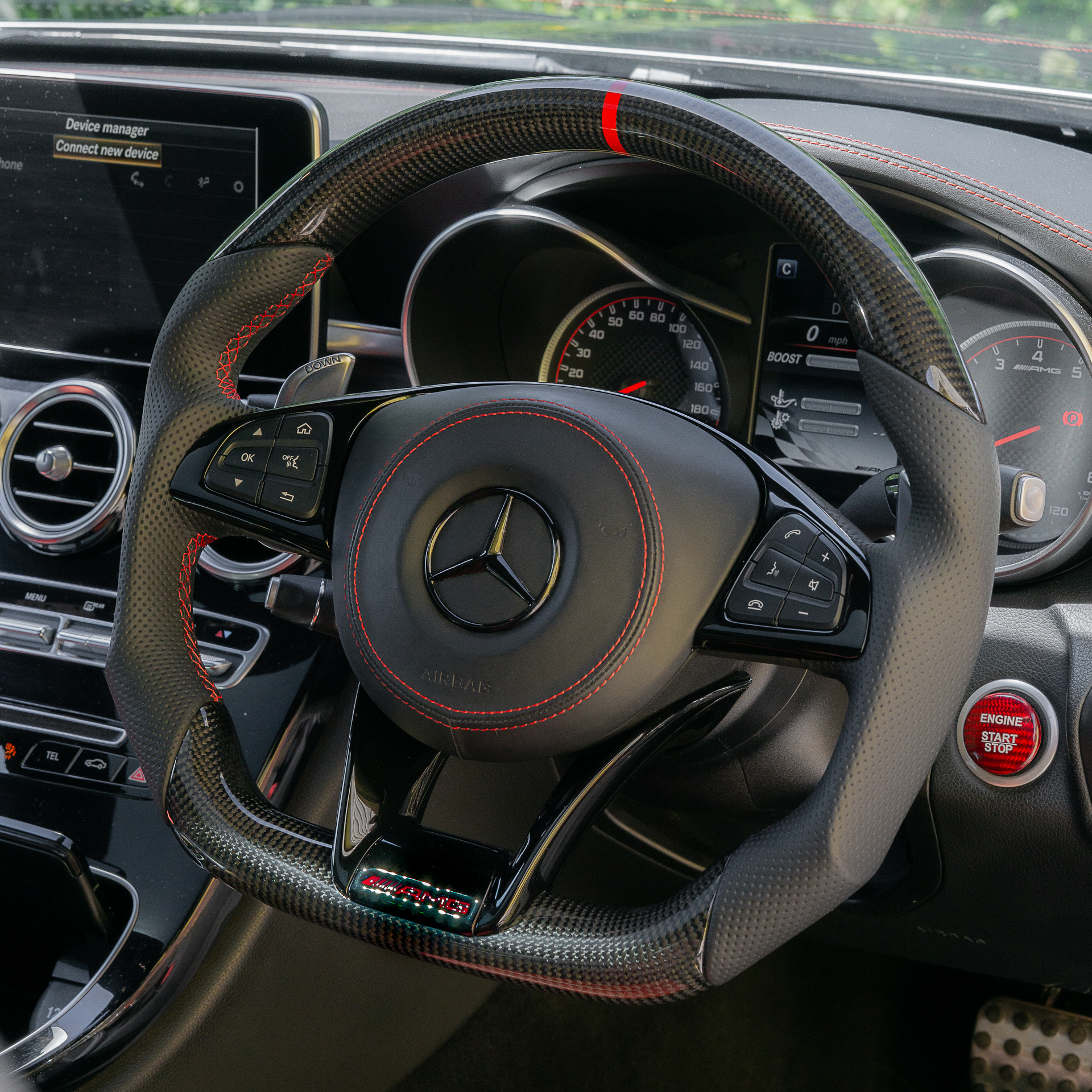 Mercedes C63 AMG Carbon Steering Wheel