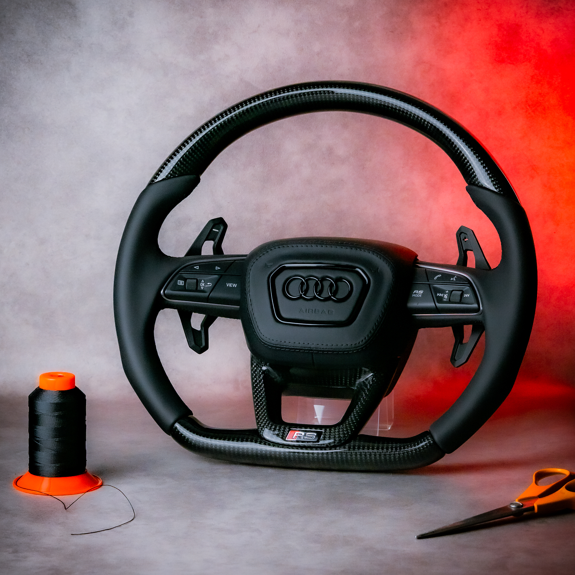 Audi RS3 8Y Carbon Flat Bottom Steering Wheel