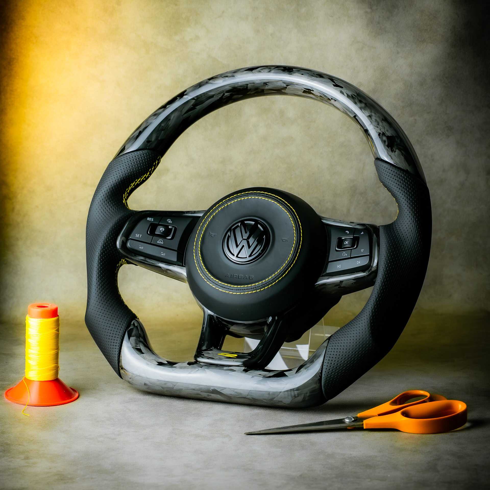 VW Golf MK7 R Forged Carbon Steering Wheel