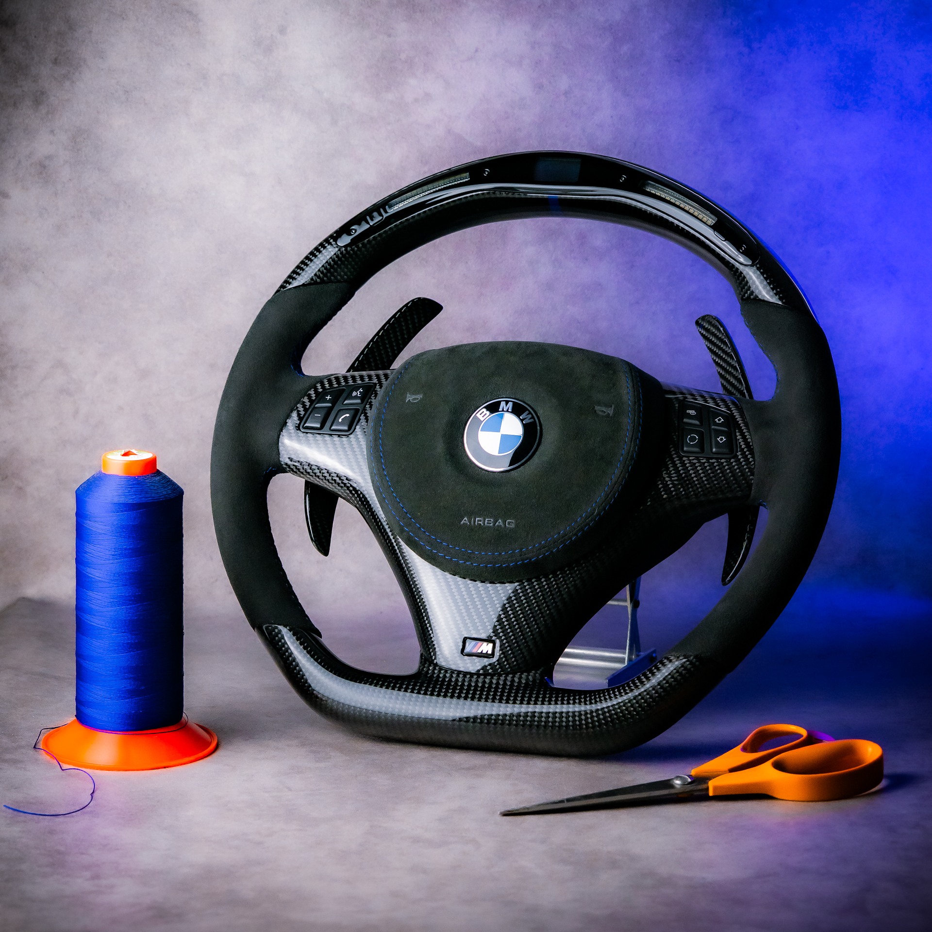 BMW E90 / E92 / E93 LCI Carbon LED Steering Wheel