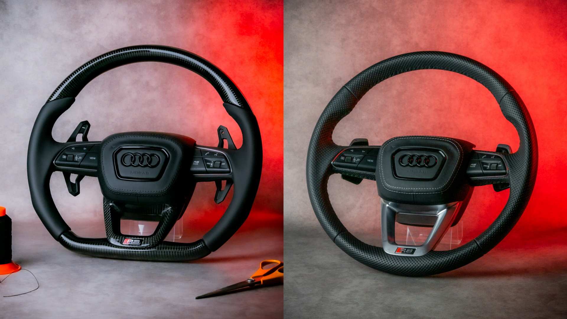 Audi RS3 8Y Carbon Flat Bottom Steering Wheel